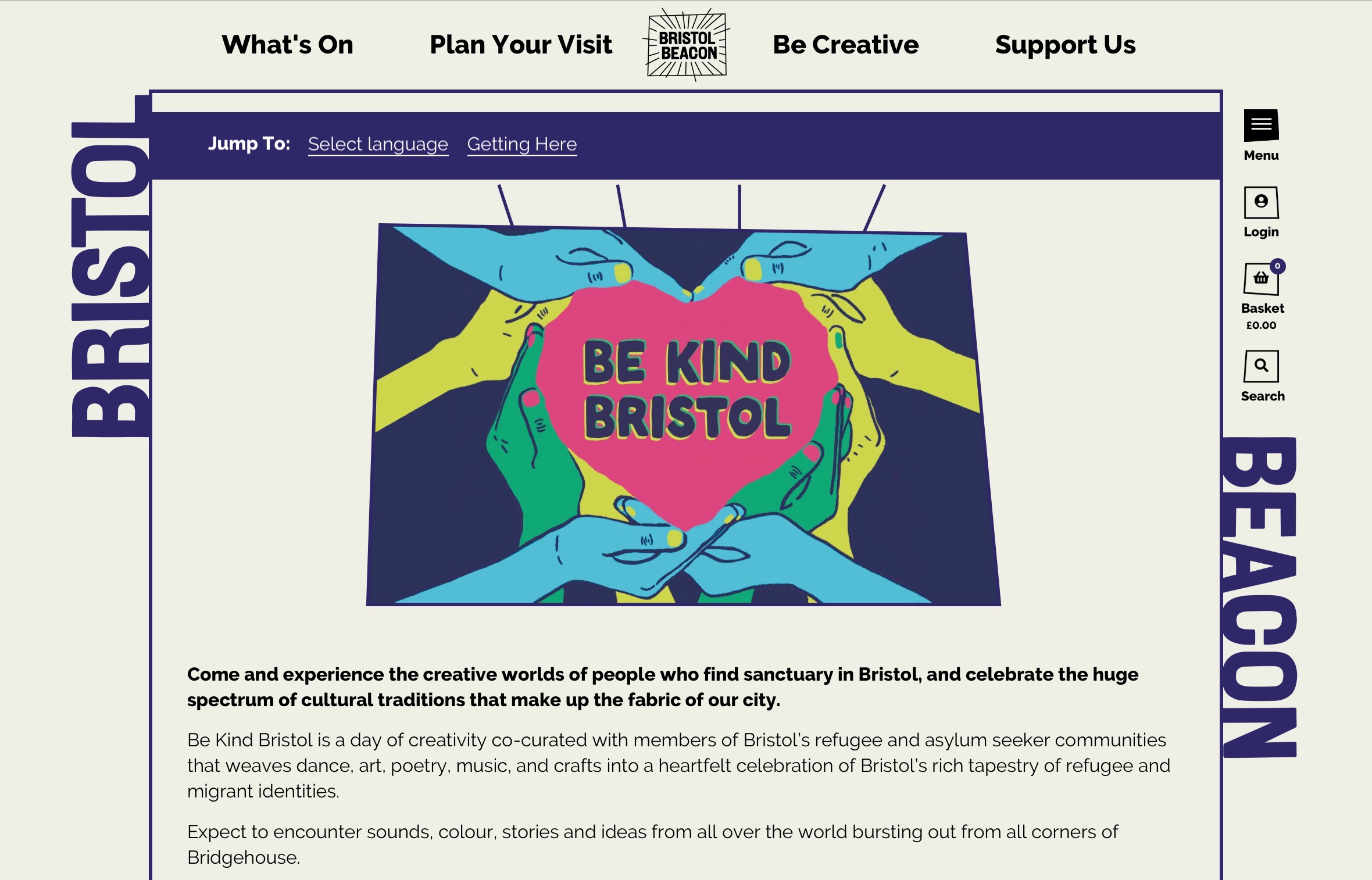 Bristol Beacon Website Event Banner
