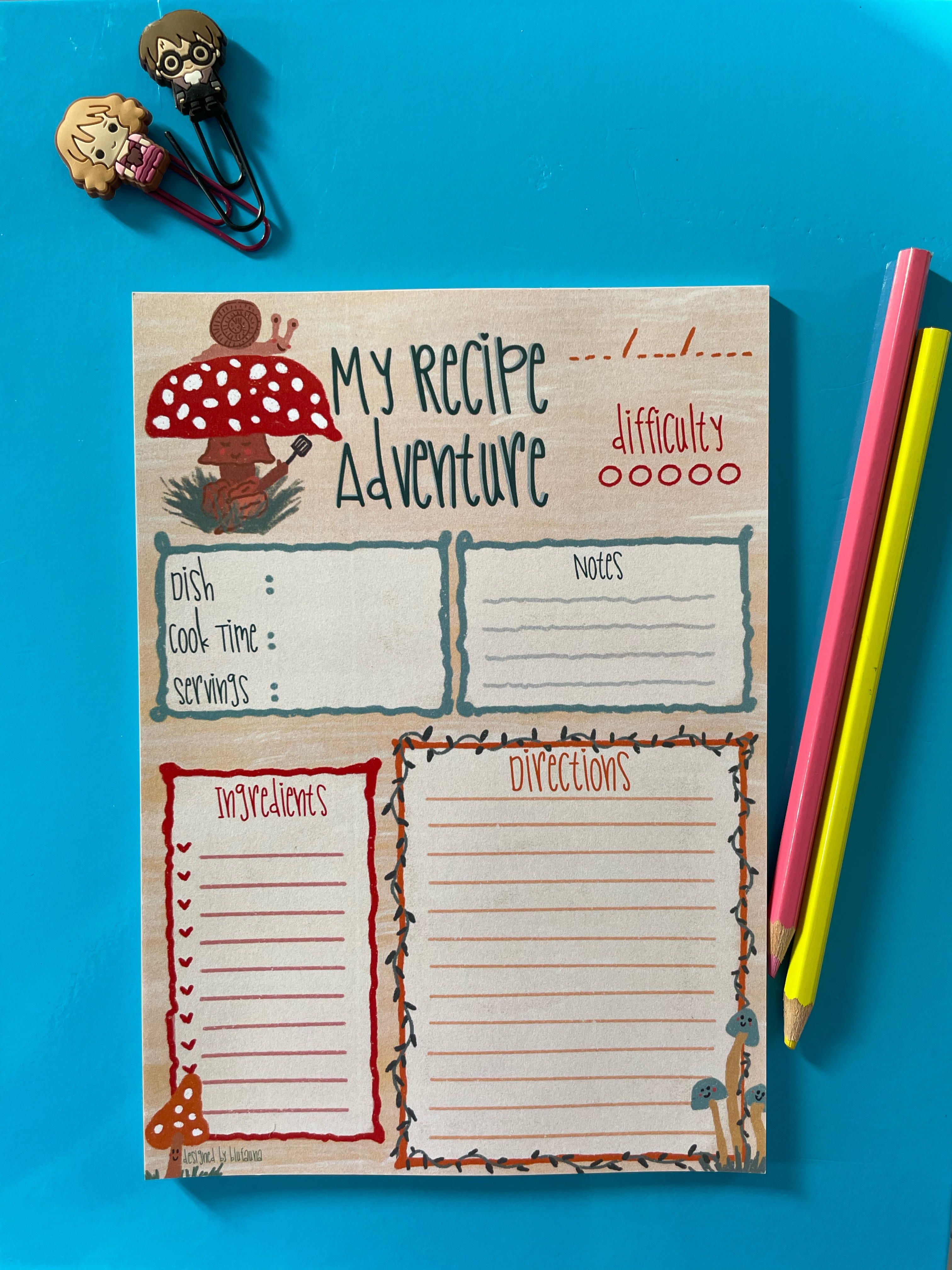 My Recipe Adventure Culinary Notepad