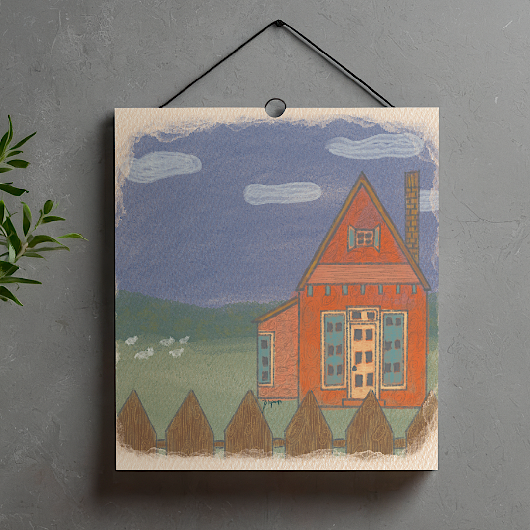 Red Country Farmhouse Wall Canvas