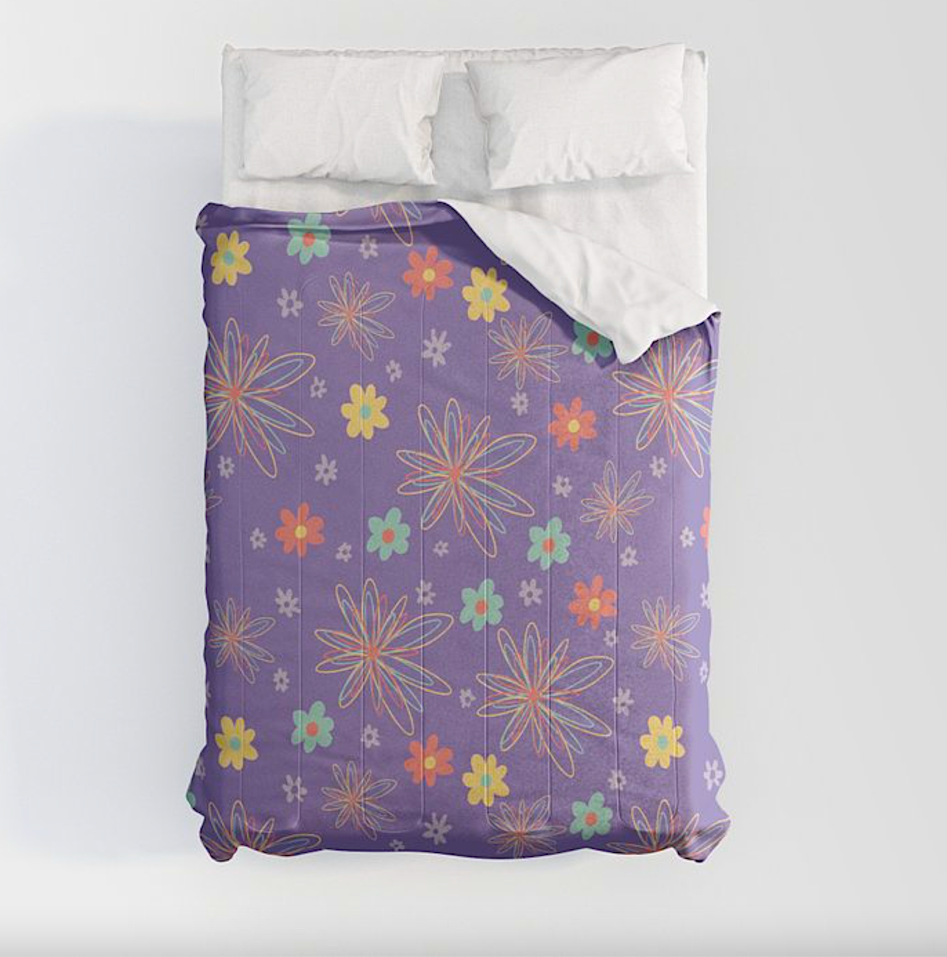 Retro Violet Floral Blooms Collection